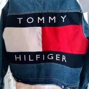Vintage  90s Tommy Hilfiger trucker jacket.